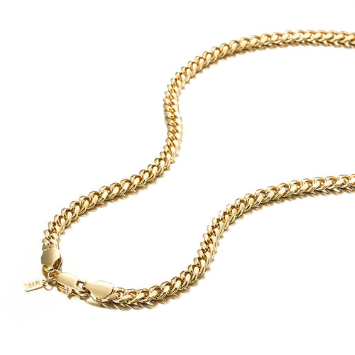 18ct Heavy Yellow Gold Plated Curb Chain Necklace